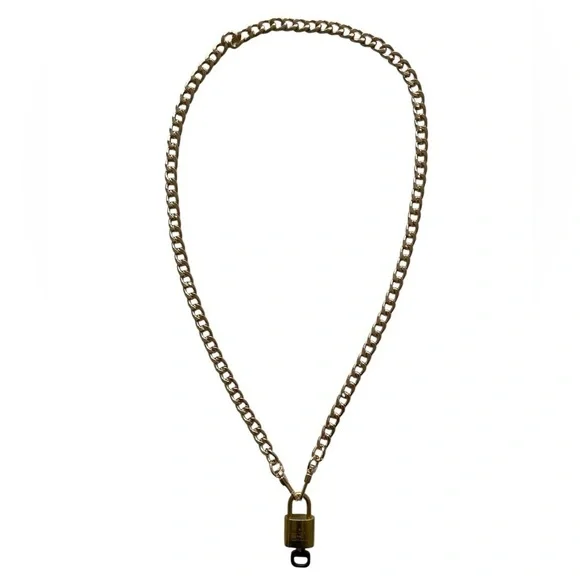 Louis Vuitton Gold Lock & Key #300 w NEW Aftermath Chain 32” - Picture 8 of 8